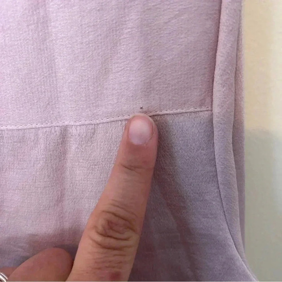 Express Ruffle Collar Button Down Portofino Shirt Light Pink Size M - Picture 5 of 5